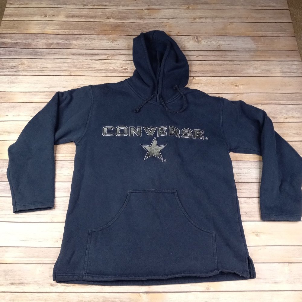 Converse L All Star Chuck Taylor Vintage Spell Out Embroidered Hoodie Sweatshirt